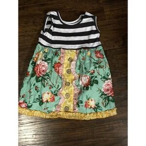 Anna Cole by La Jenns Colorful Dress Toddler Size 2T